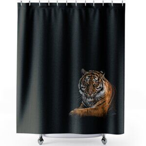 Majestic Tiger Shower Curtain - Bold Home Decor, Bathroom Accessory